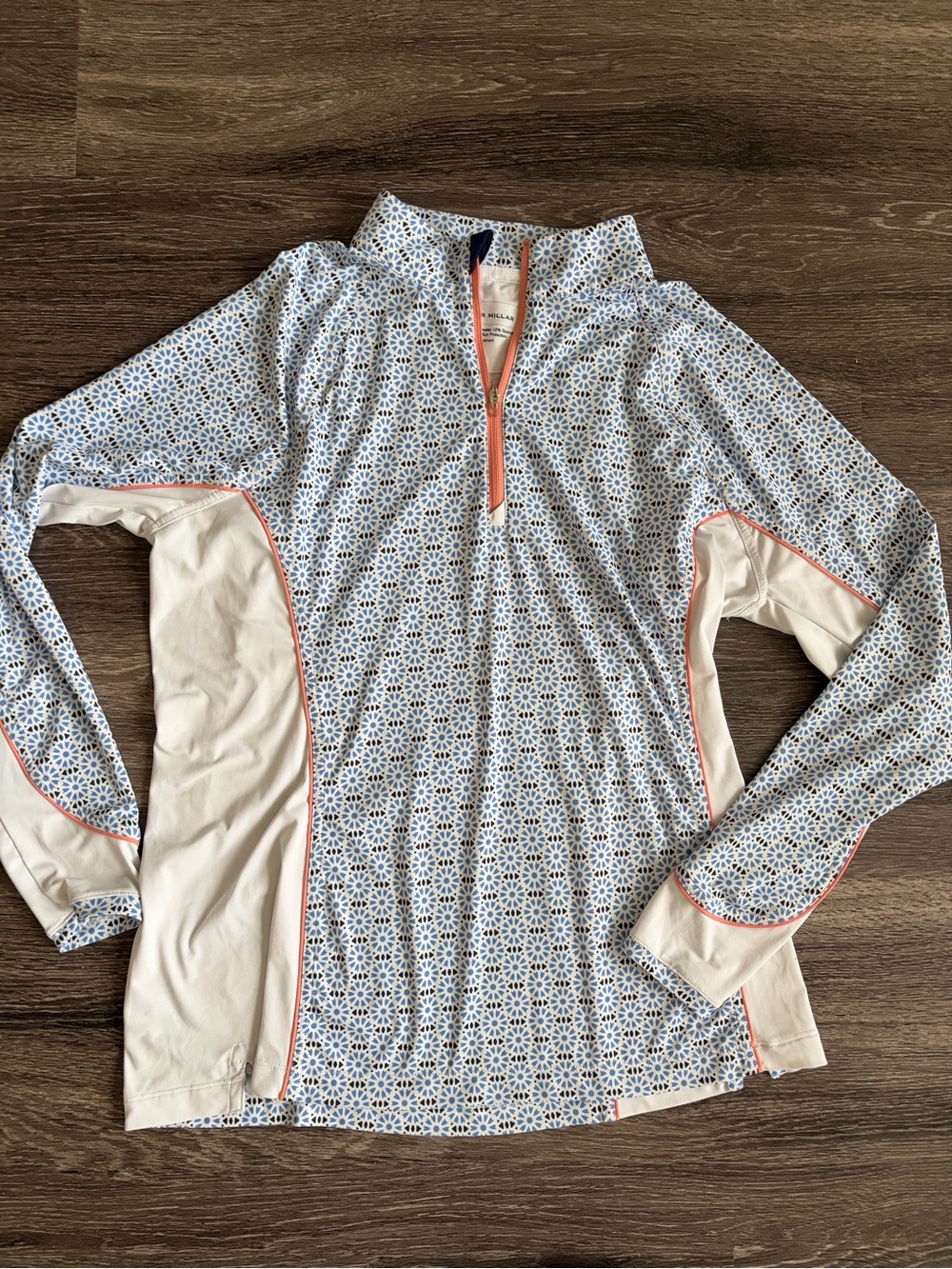 Peter Millar Crown Women Lake Pullover Polo Long Sleeve Size M